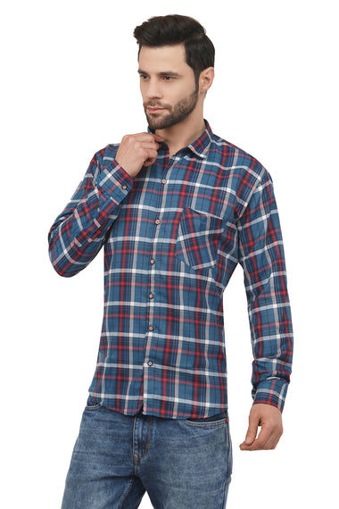 Rorrom Premium Checks Shirt - Cool Blue