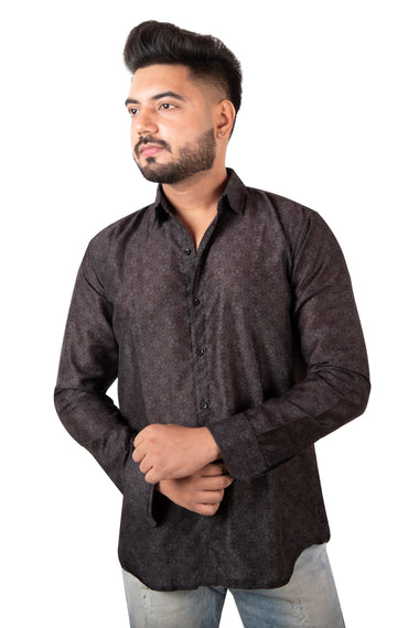Rorrom Premium Printed Shirt - Black Elegance