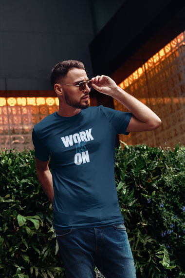 Rorrom WoW Navy Blue T-shirt - Work in ON