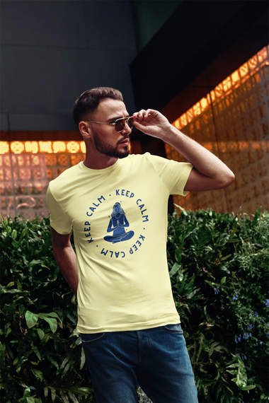 Rorrom Offbeat Yellow T-shirt - Keep Calm