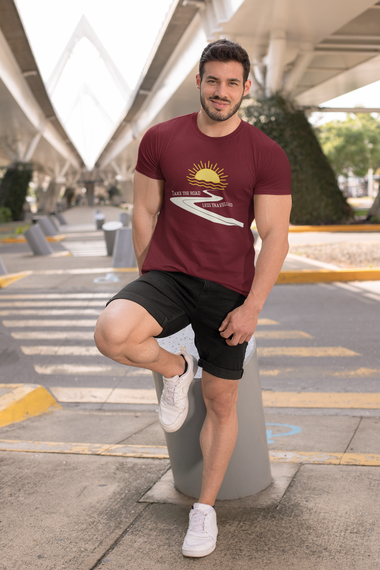 Rorrom Explore Maroon T-shirt - The Road less travelled