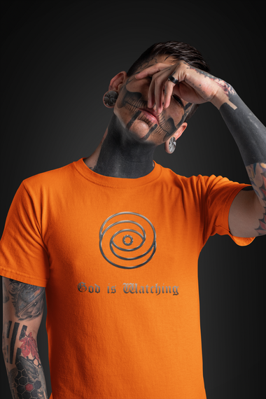Rorrom Abstract Orange T-shirt - Eye of the God