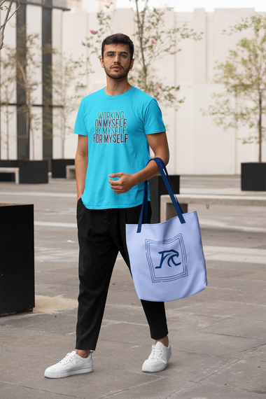 Rorrom WoW Blue T-shirt - Working on Myself