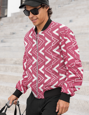 Rorrom High-Style Bomber Jacket - White Mosaic