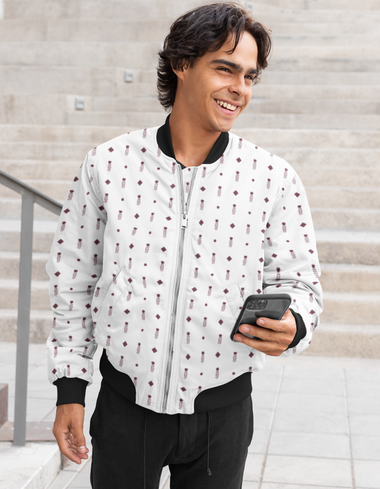 Rorrom High-Style Bomber Jacket - White Candor