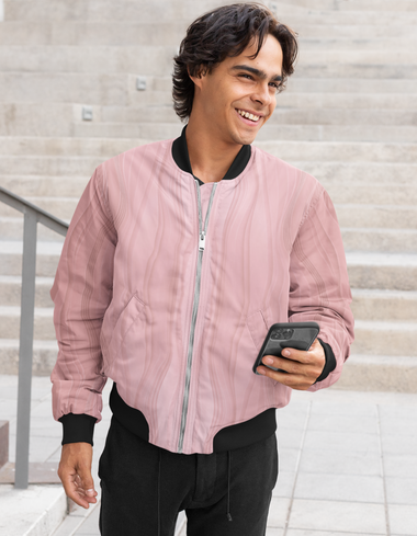 Rorrom High-Style Bomber Jacket - Pink Shadows
