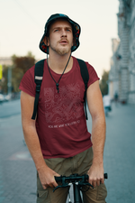 Rorrom Abstract Maroon T-shirt - Music