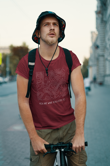 Rorrom Abstract Maroon T-shirt - Music