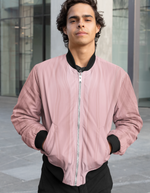 Rorrom High-Style Bomber Jacket - Pink Shadows