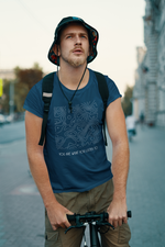 Rorrom Abstract Navy Blue T-shirt - Music