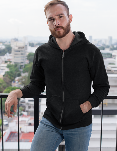 Rorrom Comfort Zip Hoodie - Black