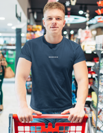 Rorrom Men Navy Blue T-Shirt