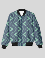 Rorrom High-Style Bomber Jacket - Green Mosaic