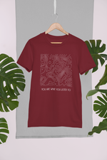 Rorrom Abstract Maroon T-shirt - Music