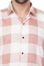 Rorrom Premium Checks Shirt - Flamingo Pink