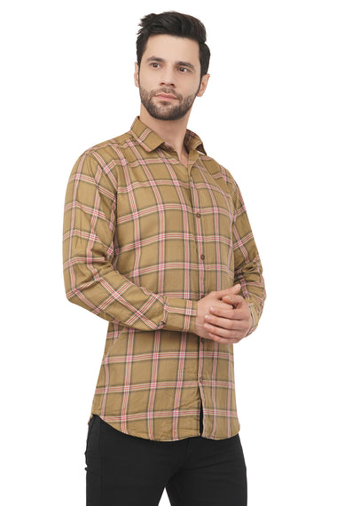 Rorrom Premium Checks Shirt - Casual Brown