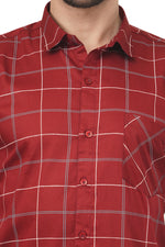 Rorrom Premium Checks Shirt - Rouge Red
