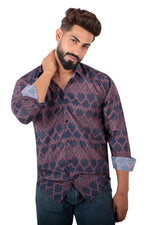 Rorrom Premium Printed Shirt - Purple Groove