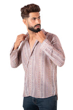 Rorrom Premium Printed Shirt - Beige Mosaic