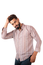 Rorrom Premium Printed Shirt - Beige Mosaic