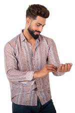 Rorrom Premium Printed Shirt - Beige Mosaic