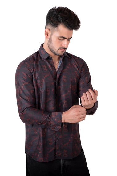 Rorrom Premium Printed Shirt - Black Dreams