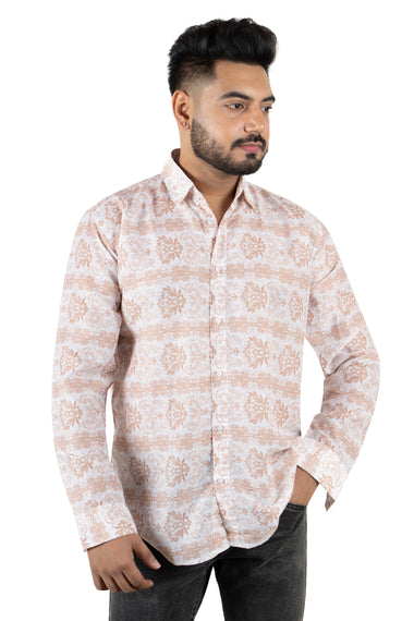 Rorrom Premium Printed Shirt - Golden Elegance