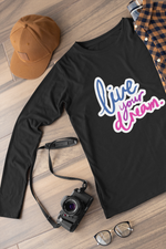 Rorrom Full-On Black T-shirt - Live Your Dream