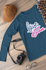 Rorrom Full-On Navy Blue T-shirt - Live Your Dream
