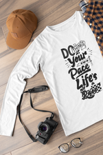 Rorrom Full-On White T-shirt - Do Things at Your Pace!