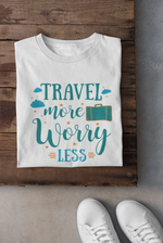 Rorrom Explore White T-shirt - Travel More, Worry Less