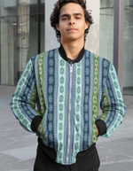 Rorrom High-Style Bomber Jacket - Vintage Blue