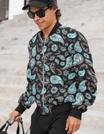 Rorrom High-Style Bomber Jacket - Blue Paisley