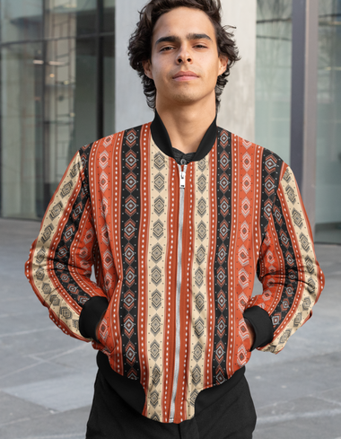 Rorrom High-Style Bomber Jacket - Vintage Crimson