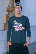 Rorrom Full-On Navy Blue T-shirt - Live Your Dream