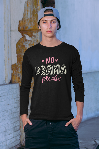 Rorrom Full-On Black T-shirt - No Drama Please