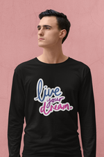 Rorrom Full-On Black T-shirt - Live Your Dream