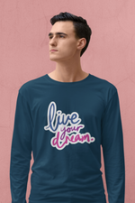Rorrom Full-On Navy Blue T-shirt - Live Your Dream