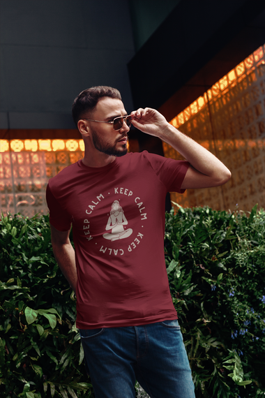 Rorrom Offbeat Maroon T-shirt - Keep Calm