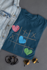 Rorrom Offbeat Navy Blue T-shirt - Tic Tac Toe