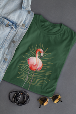Rorrom Offbeat Green T-shirt - Flamingo