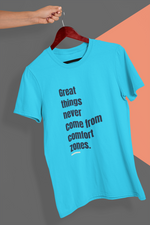 Rorrom WoW Blue T-shirt - Aim for Greatness