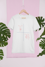 Rorrom Abstract White T-shirt - Faces