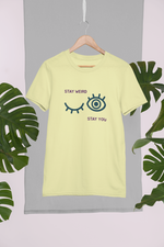 Rorrom Abstract Yellow T-shirt - Stay Weird