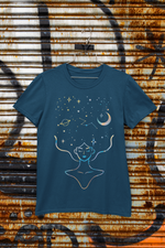 Rorrom Abstract Navy Blue T-shirt - Wonder Woman