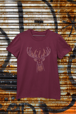 Rorrom Abstract Maroon T-shirt - Reindeer