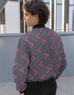 Rorrom High-Style Bomber Jacket - Grey Mosaic