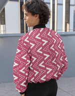 Rorrom High-Style Bomber Jacket - White Mosaic