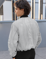 Rorrom High-Style Bomber Jacket - Grey Shadows