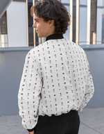 Rorrom High-Style Bomber Jacket - White Candor